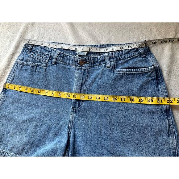 Vintage Essentials Style Womens Sz 16 Denim Jean Shorts Relaxed Fit Cotton - Picture 7 of 8
